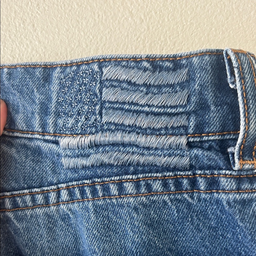 REVICE Blue Patchwork Cropped Jeans - image 4